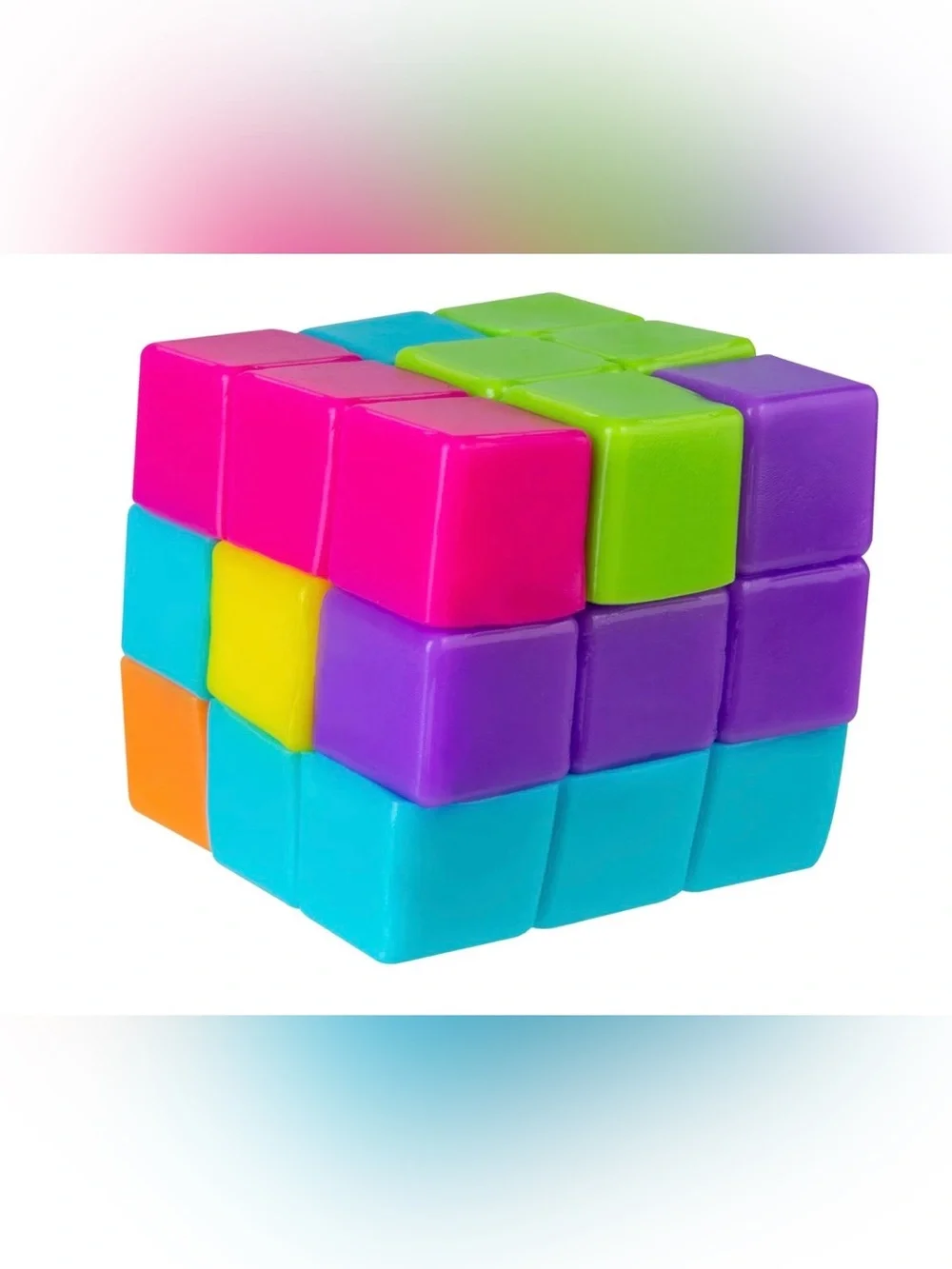 Taba Licious Color Block Puzzle Cube - Multicolor Kids Brain Toy